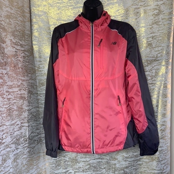 NEW Balance Pink/Grey Full Zip Up Lightweight Jacket Size M - Picture 2 of 13